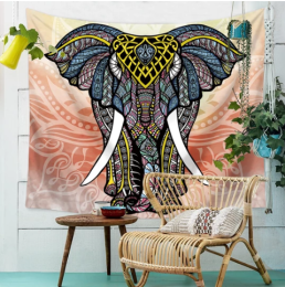 Light Mosaic Great Elephant Tapestry