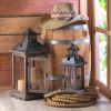 Accent Plus Wood Frame Candle Lantern - 18.5 inches