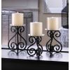 Accent Plus Scrolled Metal Candle Stand Set