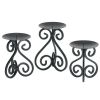 Accent Plus Scrolled Metal Candle Stand Set