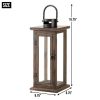 Accent Plus Rustic-Style Wood Candle Lantern - 16 inches