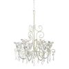 Accent Plus Distressed Ivory Six-Candle Chandelier