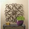 Accent Plus Wrought Iron 36-inch Bronze Scrolled Wall Decor