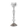 Accent Plus Crystal Flower Tall Candle Stand - 14 inches