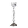 Accent Plus Crystal Flower Tall Candle Stand - 14 inches