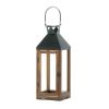 Accent Plus Wood and Metal Candle Lantern - 19 inches