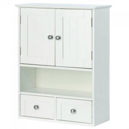 Accent Plus Wall-Mounted White Storage Cabinet