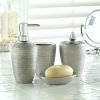 Accent Plus Shimmery Silver Bath Accessory Set