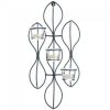 Accent Plus Abstract Iron Triple Candle Wall Sconce