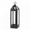 Accent Plus Dark Gray Sleek Candle Lantern - 13 inches