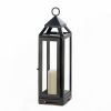 Accent Plus Dark Gray Sleek Candle Lantern - 13 inches