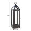 Accent Plus Dark Gray Sleek Candle Lantern - 13 inches