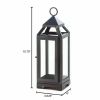 Accent Plus Dark Gray Sleek Candle Lantern - 11 inches