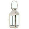 Accent Plus Stainless Steel Triangles Lantern - 10 inches