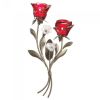 Accent Plus Romantic Red Rose Wall Sconce - Double