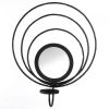 Accent Plus Circles in Circles Black Metal Wall Sconce