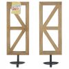 Accent Plus Mirrored Candle Sconce Set with Wood Frames