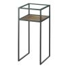 Accent Plus Glass-Top Industrial Side Table - Square