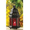 Accent Plus Ruby Glass Moroccan Candle Lantern - 10 inches