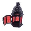 Accent Plus Ruby Glass Moroccan Candle Lantern - 10 inches