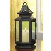 Accent Plus Victorian Style Black Candle Lantern - 8 inches