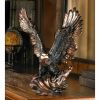 Accent Plus Bronze-Look Eagle in Flight Statue