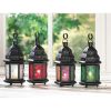 Accent Plus Multi-Colored Glass Moroccan Candle Lantern - 10 inches