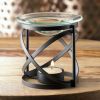 Fragrance Foundry Black Matte Oil Warmer with Glass Dish