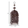 Accent Plus Ornate Black Cutout Candle Lantern - 11.5 inches