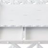 Accent Plus Romantic White Serving Tray with Stand with Two Drawers