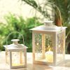 Accent Plus Vine Pattern Square Garden Lantern - 5 inches