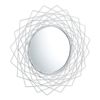 Accent Plus Metal Geometric Wall Mirror - White