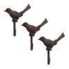 Accent Plus Cast Iron Bird Wall Hooks - Set of 3