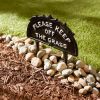 Accent Plus Please Keep Off the Grass Metal Garden Stake