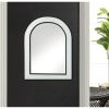 Nikki Chu White Arched Wall Mirror with Black Trim