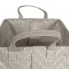 DII PE-Coated Square Woven Paper Bin with Gray Chevrons - 19 inches