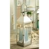 Accent Plus Stainless Steel Triangles Lantern - 15 inches