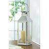 Accent Plus Stainless Steel Triangles Lantern - 15 inches