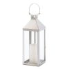 Accent Plus Stainless Steel Notches Lantern - 15 inches