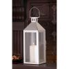 Accent Plus Stainless Steel Notches Lantern - 15 inches