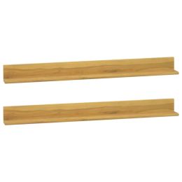 vidaXL Wall Shelves 2 pcs 43.3"x3.9"x3.9" Solid Wood Teak