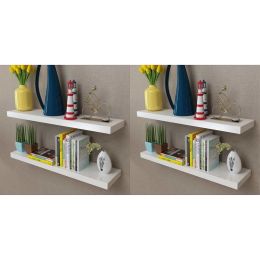 vidaXL Wall Shelves 4 pcs White 31.5"