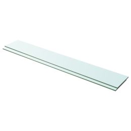 vidaXL Shelves 2 pcs Panel Glass Clear 39.4"x5.9"