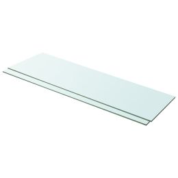 vidaXL Shelves 2 pcs Panel Glass Clear 39.4"x11.8"