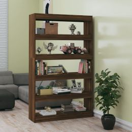 vidaXL Book Cabinet/Room Divider Brown Oak 39.4"x11.8"x65.4"