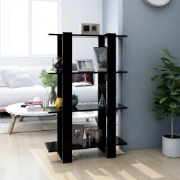 vidaXL Book Cabinet/Room Divider Black 31.5"x11.8"x48.6"