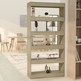 vidaXL Book Cabinet/Room Divider Sonoma Oak 31.5"x11.8"x65.4" Engineered Wood